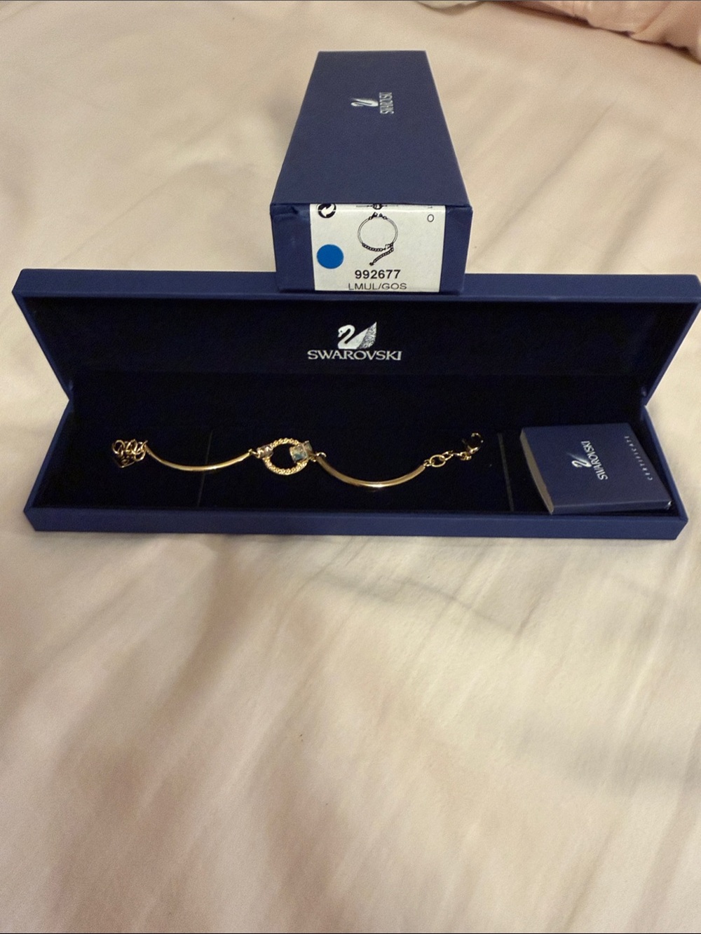 Swarovski Gold and Clear Crystal Circle Bracelet